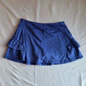 Layer 8 Performance Tiered Ruffle Tennis Skirt | Royal Blue | Built-In Shorts